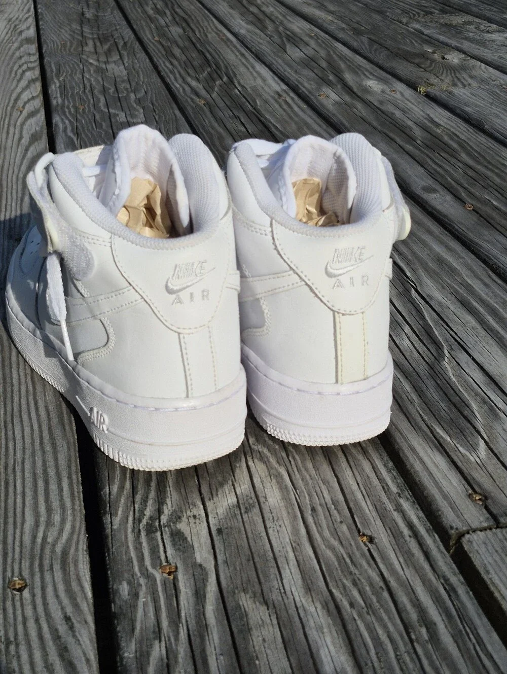 Nike Air Force 1 White High-Top Sneakers Boys Size 6.5 Youth